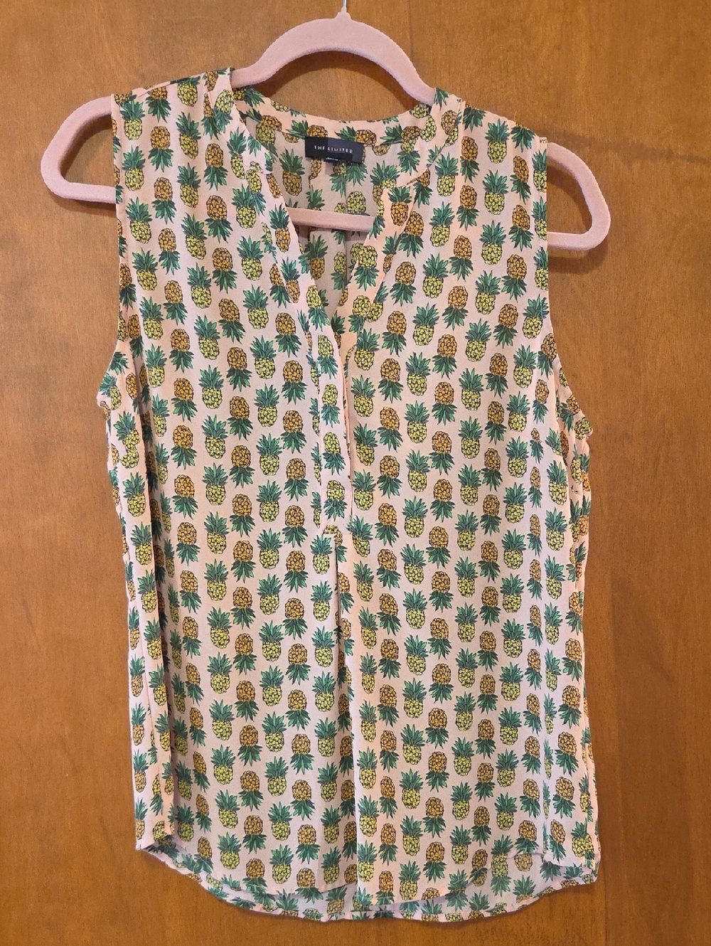 The Limited Pineapple-Print Sleeveless Top M